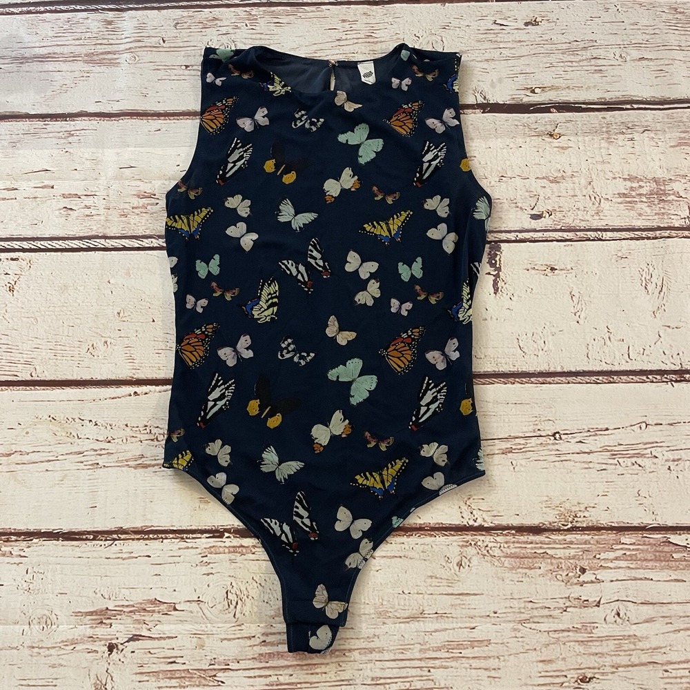 Parade Women's One Piece Bathing‎ Suite Size Small Blue Butterfly's